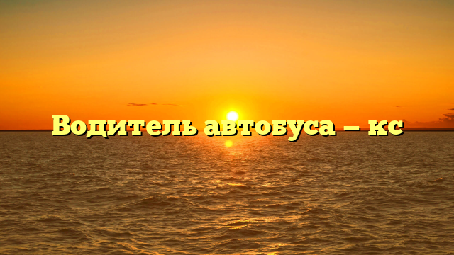 Водитель автобуса — кс